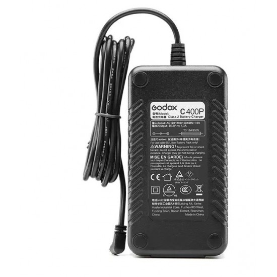 Godox C400P Replacement Battery Charger for AD400Pro Flash Head