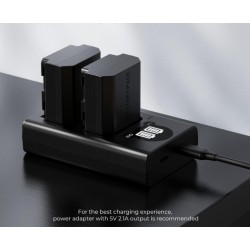 K&F Concept Sony NP-FZ100 Dual Slot Quick Battery Charger, Micro USB and Type-C Charger K&F Concept Sony NP-FZ100 Dual Slot Quick Battery Charger, Micro USB and Type-C Charger