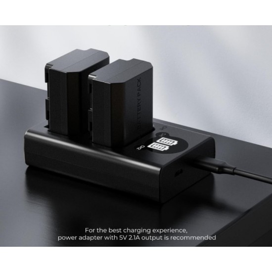 K&F Concept Sony NP-FZ100 Dual Slot Quick Battery Charger, Micro USB and Type-C Charger K&F Concept Sony NP-FZ100 Dual Slot Quick Battery Charger, Micro USB and Type-C Charger