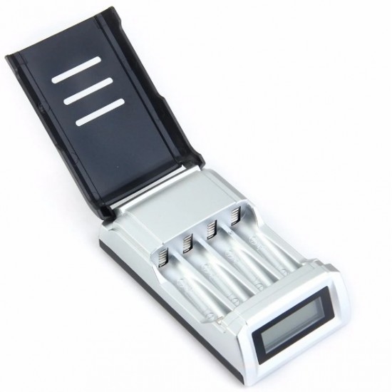 Smart Charger with Display for 4x AA/AAA NI-MH/NI-CD Rechargeable Batteries