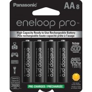 Panasonic Eneloop pro AA Pre-Charged Rechargeable Ni-MH Batteries (2550mAh, Pack of 4) Panasonic Eneloop pro AA Pre-Charged Rechargeable Ni-MH Batteries (2550mAh, Pack of 4)