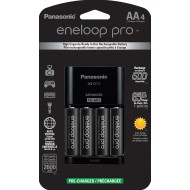 Panasonic Eneloop Pro Pre-Charged Rechargeable AA Ni-MH Batteries with Charger (2550mAh, Pack of Four) Panasonic Eneloop Pro Pre-Charged Rechargeable AA Ni-MH Batteries with Charger (2550mAh, Pack of Four)