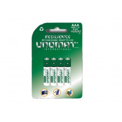 UNOMAT Resilience 1000mAh AAA HR03 1.2V Precharged Rechargeable Ni-Mh Batteries (4 Pack) UNOMAT Resilience 1000mAh AAA HR03 1.2V Precharged Rechargeable Ni-Mh Batteries (4 Pack)