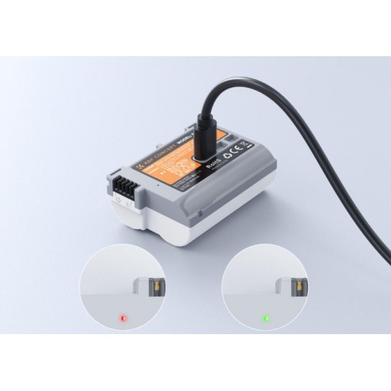 K&F Concept Nikon EN-EL15C Battery Pack with Type-C Port for Select Nikon Cameras (2600mAh)