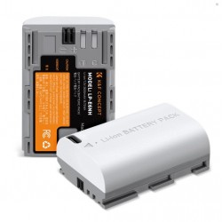 K&F Concept LP-E6NH 2- Battery Pack with Type-C Port for Select Canon Cameras