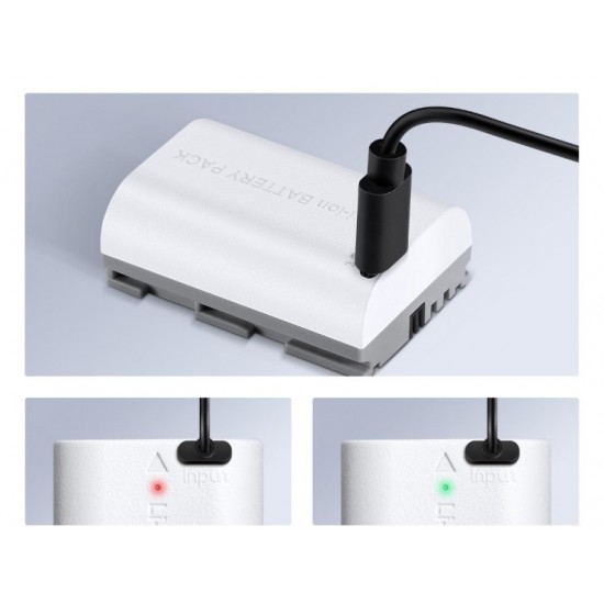 K&F Concept LP-E6NH 2- Battery Pack with Type-C Port for Select Canon Cameras