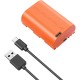 SmallRig LP-E6P USB-C Battery (2520mAh, Orange #5407) SmallRig LP-E6P USB-C Battery (2520mAh, Orange #5407)