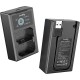 SmallRig NP-FZ100 Kit with 2 Batteries and 2-Bay USB Charger (#3824b)
