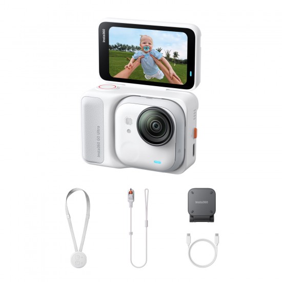 Insta360 GO Ultra 4K Mini Camera Standard Bundle (Midnight Black or Arctic White)