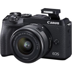 Canon EOS M6 Mark II Mirrorless Digital Camera with 15-45mm STM Lens and EVF