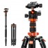 K&F Concept 78"/198cm Aluminum Camera Tripod with 32mm Metal Ball Head and Monopod (Load 12kg) | KF09.124