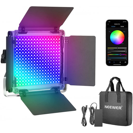 Neewer 660 pro RGB LED video light with app control 360° full color lighting kit Neewer 660 pro RGB LED video light with app control 360° full color lighting kit