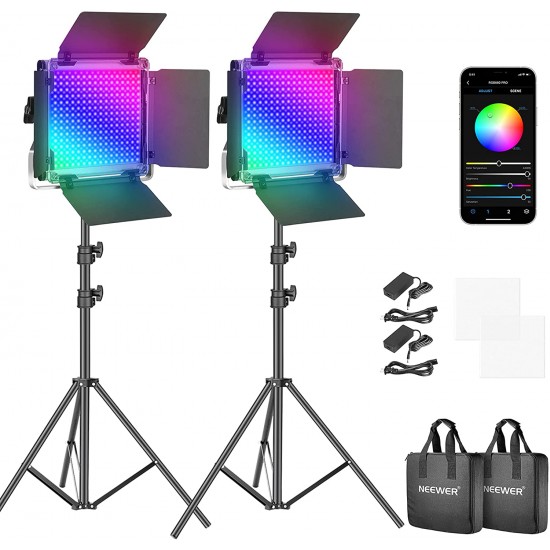 Neewer 660 pro RGB LED video light with app control 360° full color lighting kit Neewer 660 pro RGB LED video light with app control 360° full color lighting kit