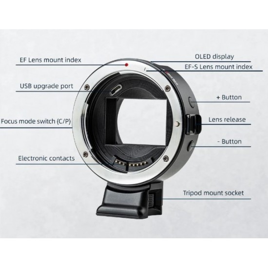 Viltrox Mark V EF-E5 Canon Lens to Sony E-Mount Adapter