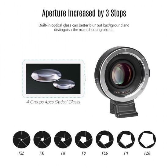 VILTROX EF-E II Electronic Lens Adapter for Canon EF Mount Lenses to Sony E Mount DSLR Camera VILTROX EF-E II Electronic Lens Adapter for Canon EF Mount Lenses to Sony E Mount DSLR Camera