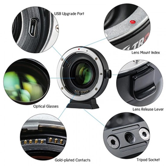 Viltrox EF-EOS M2 0.71x Lens Mount Adapter for Canon EF Lenses to Canon EF-M-Mount Cameras