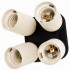 Fancier studio 4 Socket Adapter 4 in 1 Adapter Holder E27 Bulb Lamp Light Socket Splitter For Photo Studio