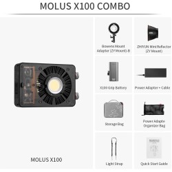 Zhiyun Molus X100 BI-Color Pocket COB Monolight (Combo Kit) Zhiyun Molus X100 BI-Color Pocket COB Monolight (Combo Kit)