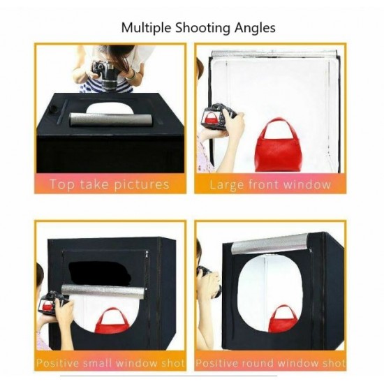 60*60*60CM LED Photography Studio Lightbox Light Tent with 3 backgrounds
