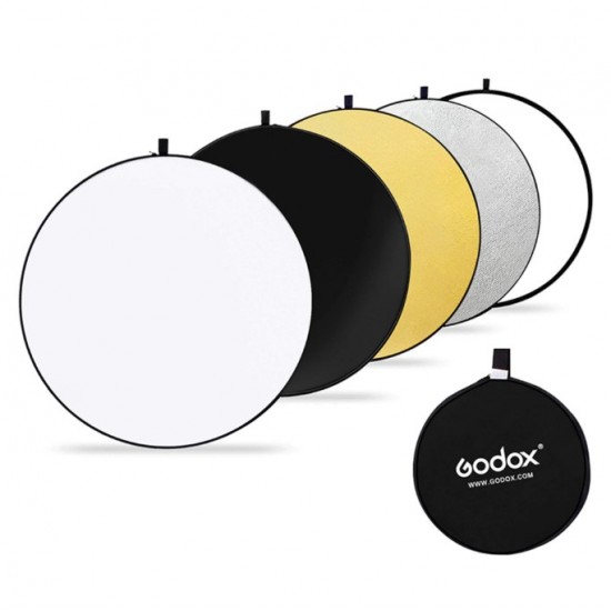 Godox 110cm 5 in 1 Collapsible Reflector Disc (Gold/Silver/Black/White/Translucent)