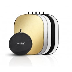 Godox 80x120cm (32x47 Inch) 5 in 1 Photography Collapsible Reflector Multi-Disc with Carrying Bag(Gold/Silver/Black/White/Translucent)