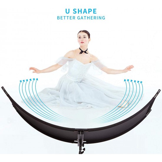 Selens 4 in 1 60 x 180 cm U-Shape Curved Light Reflector Kit