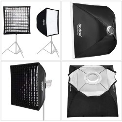 Godox 60cm x 60cm Bowens Mount Grid Softbox for Strobes