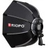 Triopo 90cm / 35" Deep Octagon Umbrella Speedlite Softbox with Flash Bracket