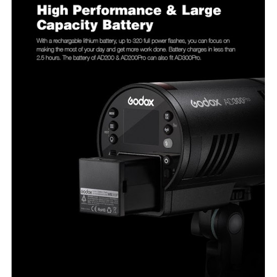 Godox AD300 Pro TTL Battery Powered Pocket Flash Strobe