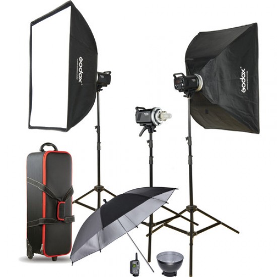 Godox MS300-D 3-Monolight Kit 900W Studio Strobe Kit (3 heads)