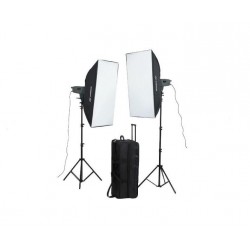 VISICO VE400 Plus Studio Strobe Kit with Softbox and stands