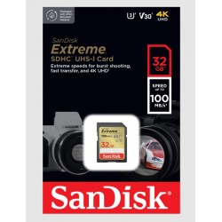 SanDisk 32GB Extreme UHS-I SDXC Memory Card (Class 10) SanDisk 32GB Extreme UHS-I SDXC Memory Card (Class 10)