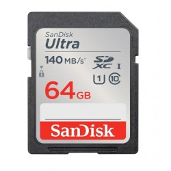 SanDisk 64GB Ultra (140MB/s) UHS-I SDXC Memory Card (Class 10) 