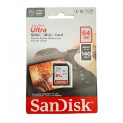 SanDisk 64GB Ultra (140MB/s) UHS-I SDXC Memory Card (Class 10) SanDisk 64GB Ultra (140MB/s) UHS-I SDXC Memory Card (Class 10)