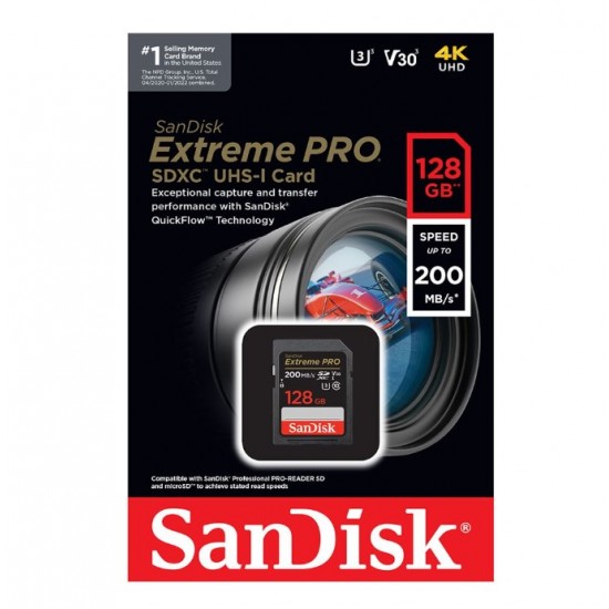 SanDisk 128GB Extreme PRO UHS-I SDXC Memory Card (Class 10) SanDisk 128GB Extreme PRO UHS-I SDXC Memory Card (Class 10)