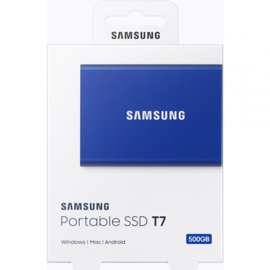 Samsung T7 Portable SSD 500GB (1050MB/s, Blue)