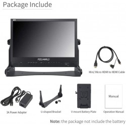 FEELWORLD ATEM156 15.6 Inch Live Streaming Broadcast Director Monitor for ATEM Mini Video Switcher Mixer Pro Studio Television Production with 4 HDMI Input Output Quad Split Display Atem