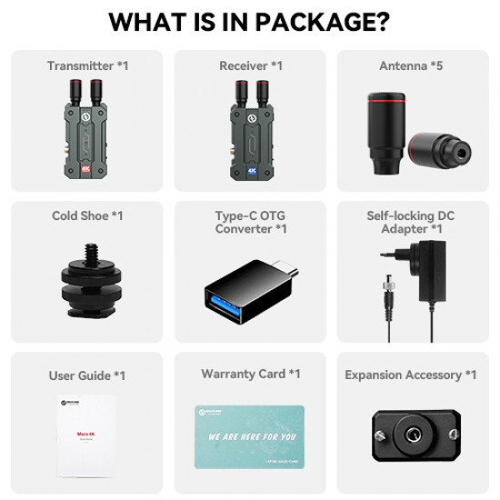 Hollyland Mars 4K Wireless Video Transmission System Hollyland Mars 4K Wireless Video Transmission System