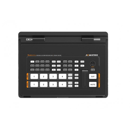 AVMATRIX Shark H4 PLUS 4-Channel HDMI Livestreaming Video Switcher with 10.1 inch IPS Display