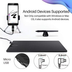 HUION HS610 Graphics Drawing Tablet with Tilt Function Battery-Free Stylus Pen HUION HS610 Graphics Drawing Tablet with Tilt Function Battery-Free Stylus Pen