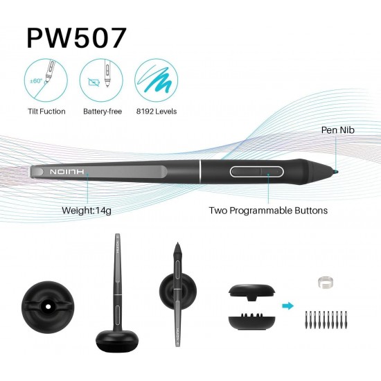 HUION GT 133 Kamvas Pro 13 Creative Pen Display Monitor Drawing Tablet with Stand