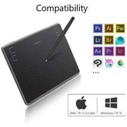 Huion Inspiroy H430p Graphics Pen Tablet compatible with Mac, PC or Android Mobile (Black)
