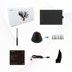 Huion Inspiroy H1060P Graphics Tablet with Battery-Free Stylus and Tilt Response Huion Inspiroy H1060P Graphics Tablet with Battery-Free Stylus and Tilt Response