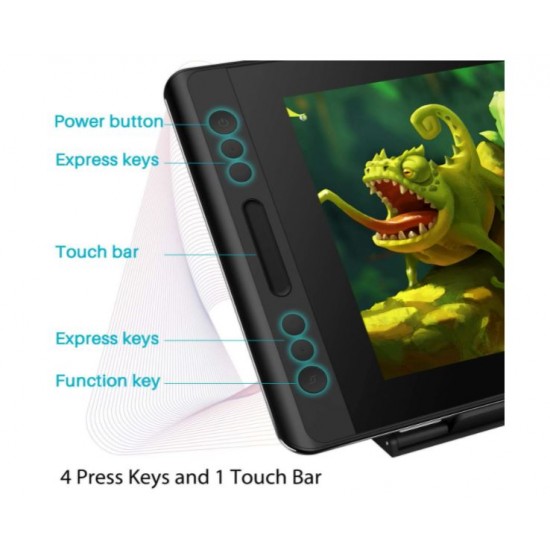 HUION GT-116 KAMVAS Pro 12 Graphics Drawing Tablet with Battery-Free Stylus, Tilt Support and Adjustable Stand