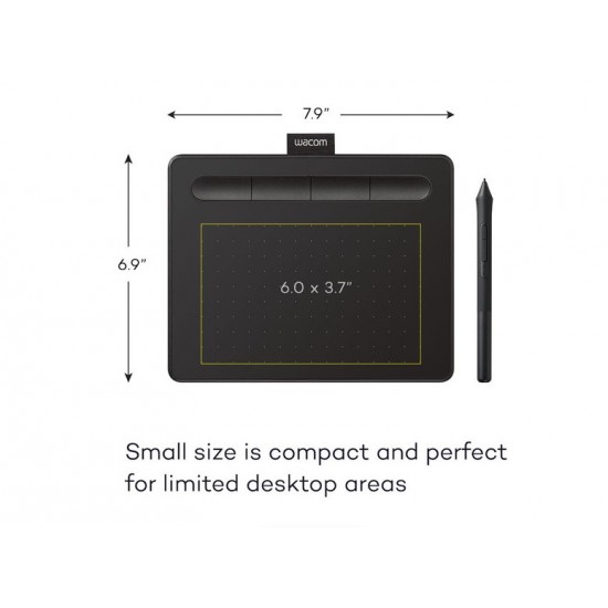 Wacom Intuos CTL4100 Art Graphics Drawing Tablet (Small, Black)