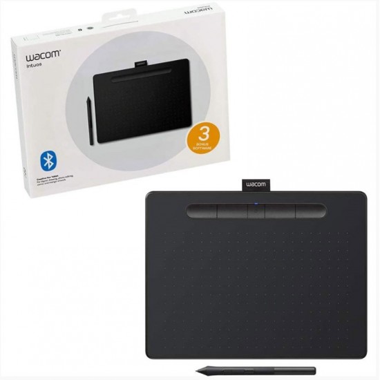 Wacom Intuos CTL6100WL/K0 Art Graphics Drawing Tablet with Bluetooth (Medium, Black)