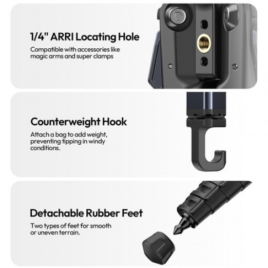 Ulanzi Ombra XIANG Aluminum Travel Tripod with Fluid Head