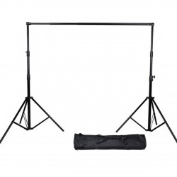 2.6m x 3m (Spring-Cushioned) Background Stand with Interconnecting Bar