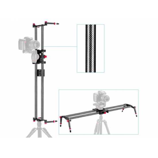 Neewer 80cm Carbon Fiber Camera Track Slider Video Stabilizer Rail for DSLRs and Camcorders
