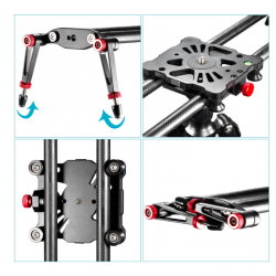 Neewer 80cm Carbon Fiber Camera Track Slider Video Stabilizer Rail for DSLRs and Camcorders Neewer 80cm Carbon Fiber Camera Track Slider Video Stabilizer Rail for DSLRs and Camcorders